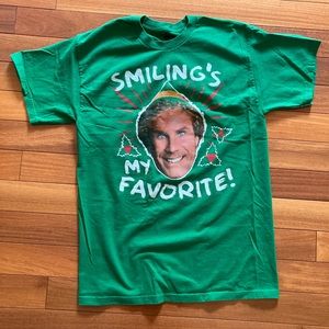 Elf Smiling Is My Favorite T-Shirt Mens or Woman’s